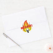 Resistance Torch and Pitchfork Ronde Sticker (Envelop)