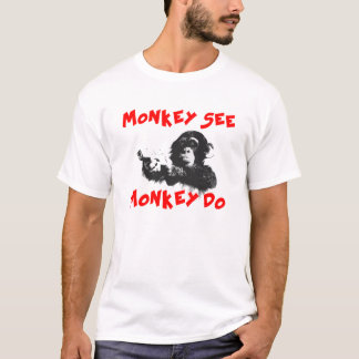 Resistentie Apparel Monkey Pistool Mannen T Shirt