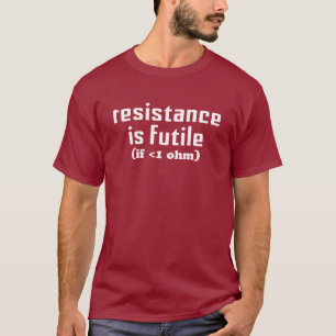 Resistentie is een nuttig basisch donker T-shirt