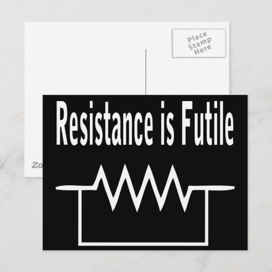 Resistentie is Futile Briefkaart (Voorkant / Achterkant)