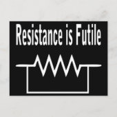 Resistentie is Futile Briefkaart (Voorkant)