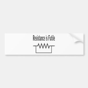Resistentie is Futile Bumpersticker