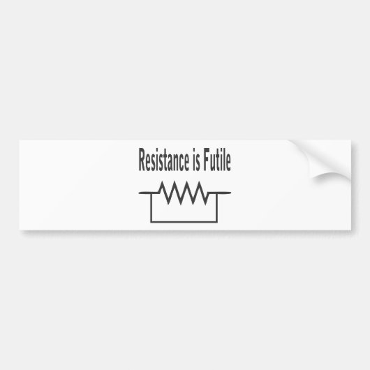 Resistentie is Futile Bumpersticker (Voorkant)