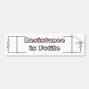 Resistentie is Futile Bumpersticker