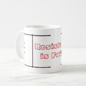 Resistentie is Futile Koffiemok (Voorkant links)