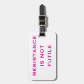 Resistentie is NIET bruikbaar Bagagelabel (Voorkant verticaal)