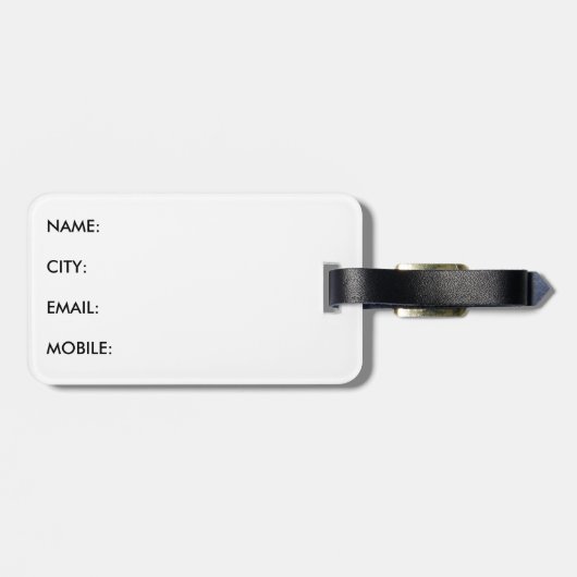 Resistentie is NIET bruikbaar Bagagelabel (Achterkant horizontaal)