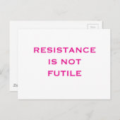 Resistentie is NIET bruikbaar Briefkaart (Voorkant / Achterkant)