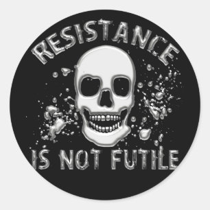 RESISTENTIE IS NIET VOLDOENDE RONDE STICKER
