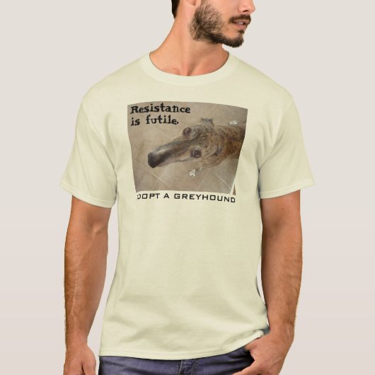 Resistentie is nutteloos. (v. 2-voor lichte kledin t-shirt (Voorkant)