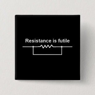 Resistentie is nuttig vierkante button 5,1 cm