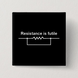 Resistentie is nuttig vierkante button 5,1 cm