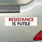 Resistentie is nuttige Bumpersticker (Op auto)