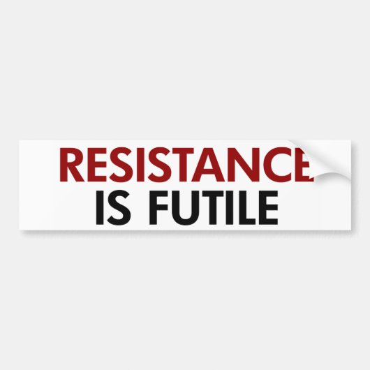 Resistentie is nuttige Bumpersticker (Voorkant)