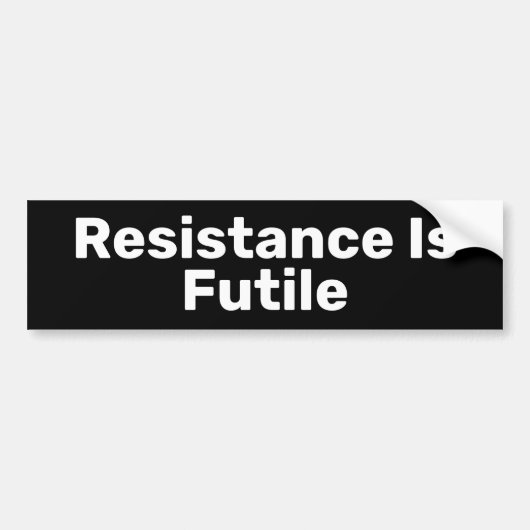 Resistentie is nuttige Bumpersticker (Voorkant)