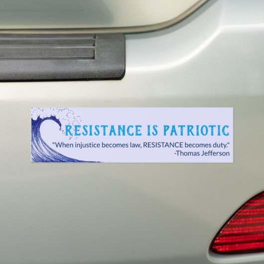 Resistentie is patriottische Bumpersticker (Op auto)