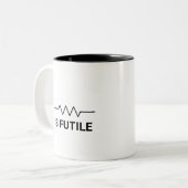 Resistentie is vruchtbaar tweekleurige koffiemok (Voorkant links)