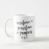 Resistentie, persistentie, vooruitgang | koffiemok (Links)