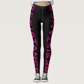 Resistentie Roze zwarte resistentie Leggings (Voorkant)