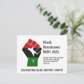 Resistentie ZWARTE GESCHIEDENIS Briefkaart (Staand voorkant)