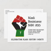 Resistentie ZWARTE GESCHIEDENIS Briefkaart (Voorkant / Achterkant)