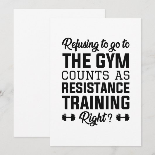 Resistentietraining Bedankkaart (Voorkant / Achterkant)