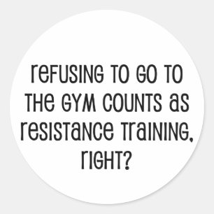 Resistentietraining Ronde Sticker