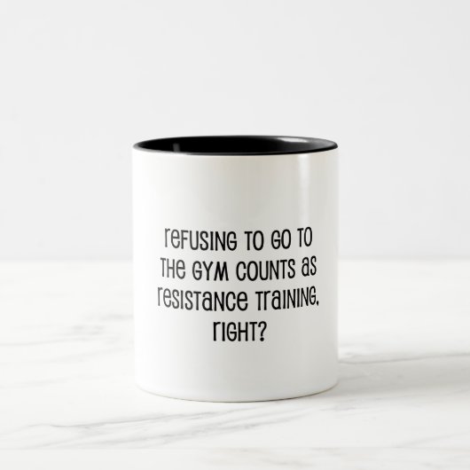 Resistentietraining Tweekleurige Koffiemok (Center)