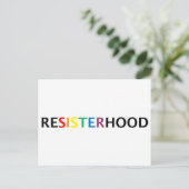 Resisterhood postcard briefkaart (Staand voorkant)