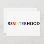 Resisterhood postcard briefkaart (Voorkant / Achterkant)