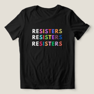 RESISTERS Anti-autoritaire regenboog T-shirt