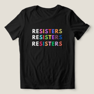 RESISTERS Anti-autoritaire regenboog T-shirt