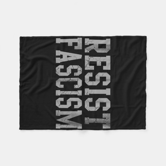 Resistisch fascisme fleece deken (Voorkant (Horizontaal))