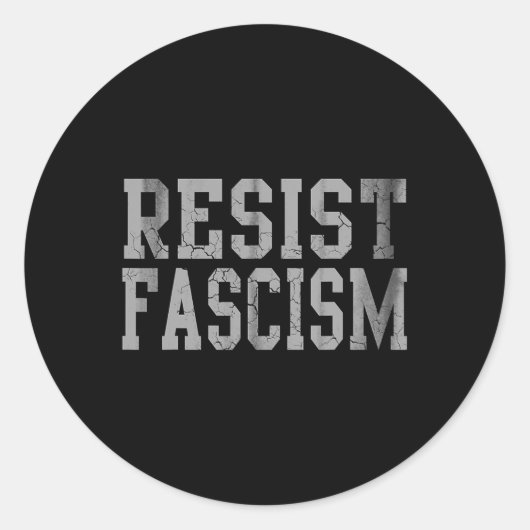 Resistisch fascisme ronde sticker (Voorkant)