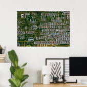 Resistors op een circuit board poster (Thuiskantoor)