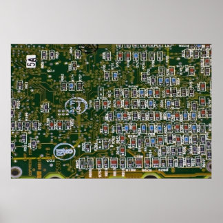 Resistors op een circuit board poster