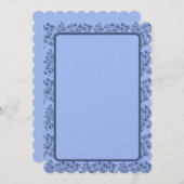 Resolute Blue CurlyQue-kerstbomen Feestdagenkaart (Voorkant / Achterkant)