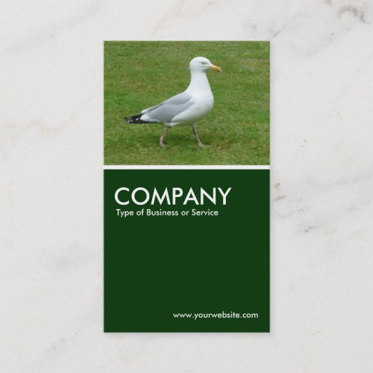 Resolute Seagull - Donkergroen Visitekaartje (Voorkant)