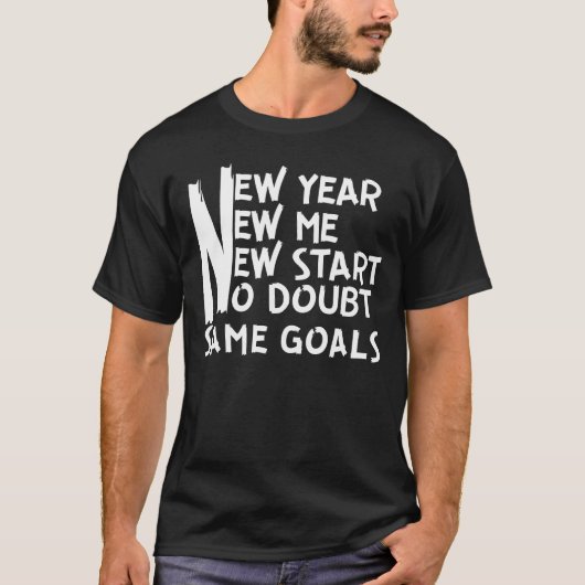RESOLUTIE OVER NIEUW JAAR. T-SHIRT (Voorkant)