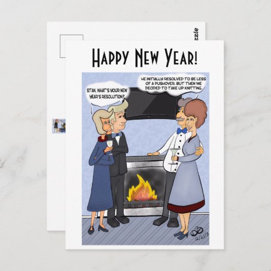 Resolutie over nieuwe jaren briefkaart (Voorkant / Achterkant)