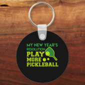 Resolutie Play Pickleball Nieuwjaar 2018 Sleutelhanger (Voorkant)