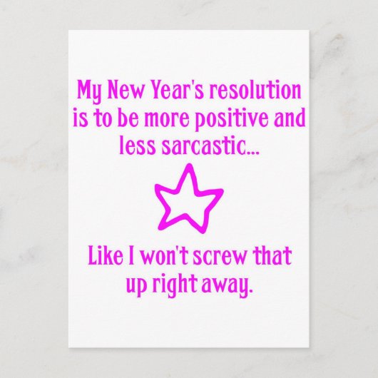 Resolutie van het nieuwe jaar feestdagenkaart (Voorkant)