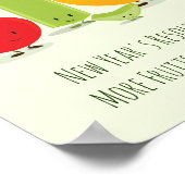 Resolutie van het nieuwe jaar gezonde eetgroenten  poster (Hoek)