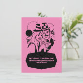 Resolutie van het nieuwe jaar grappig kaart (Staand voorkant)