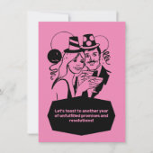 Resolutie van het nieuwe jaar grappig kaart (Voorkant)