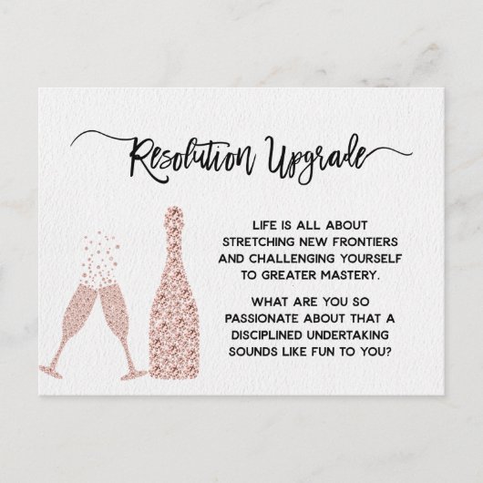 Resolutie van het nieuwe jaar: upgrade Motivatie Briefkaart (Voorkant)