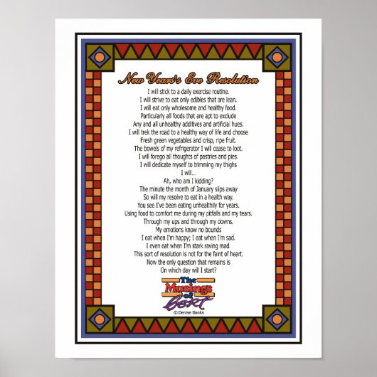 Resolutie van het Nieuwjaar Poster (Voorkant)