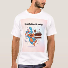 Resolutie Verbreker – Grappige Nieuwjaars Cartoon T-shirt