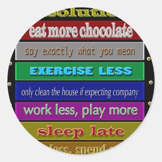 Resoluties 2009 ronde sticker (Voorkant)