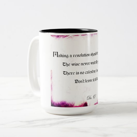 Resoluties - Mok (Voorkant links)